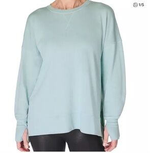 Sweaty Betty Women’ Training After Class Longline Sweatshirt Blue Size X-Small